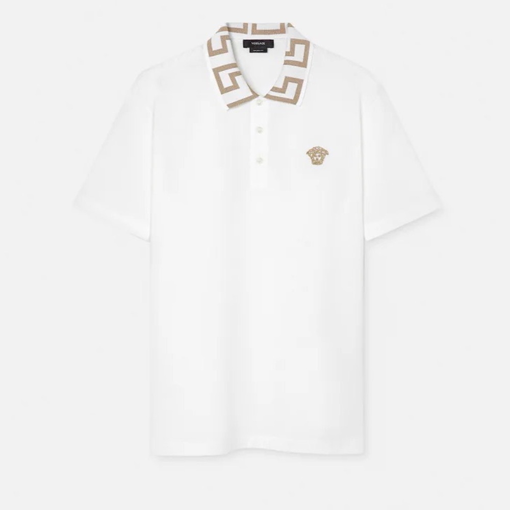 Versace embroidered polo shirt